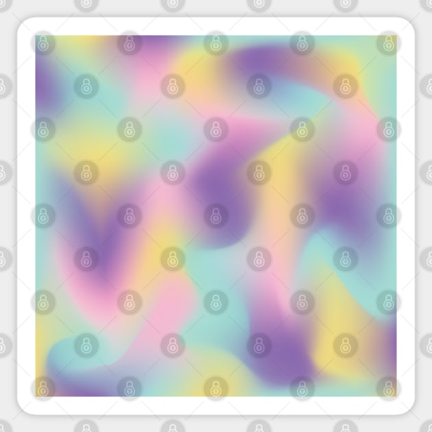 Pastel Colors Abstract Art Sticker by Designoholic